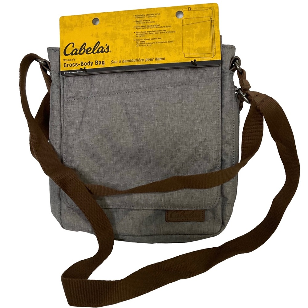 Cabela’s Women’s Gray Adjustable Strap Crossbody Bag; Magnetic Closure; NWT’s